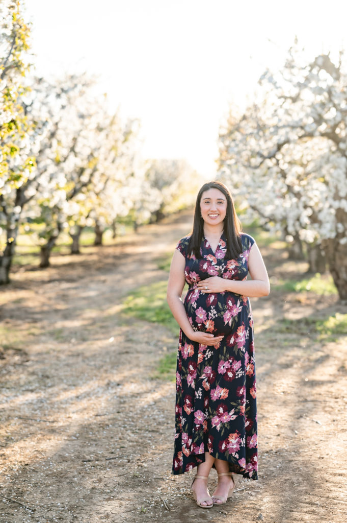 Cherry Blossoms, Tulips, and Floral Maternity Photoshoots in