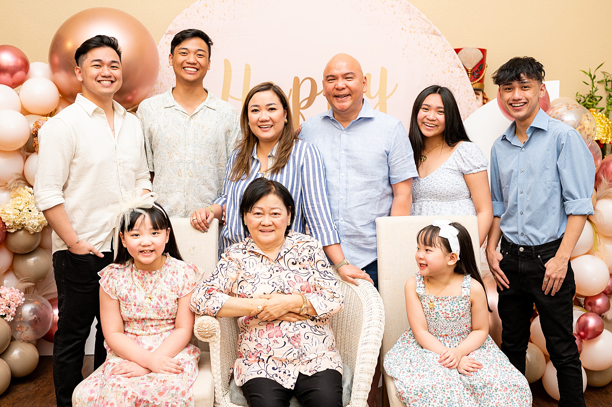 family indoor photo posing idea