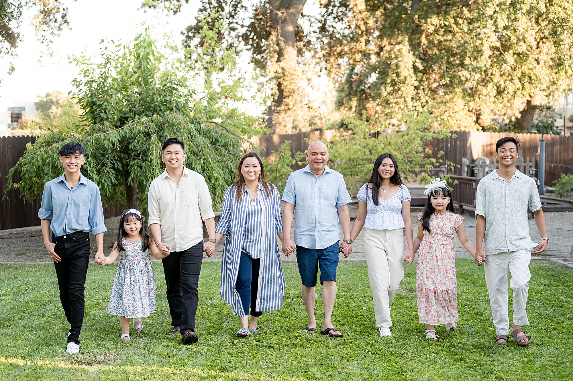 family walking posing idea