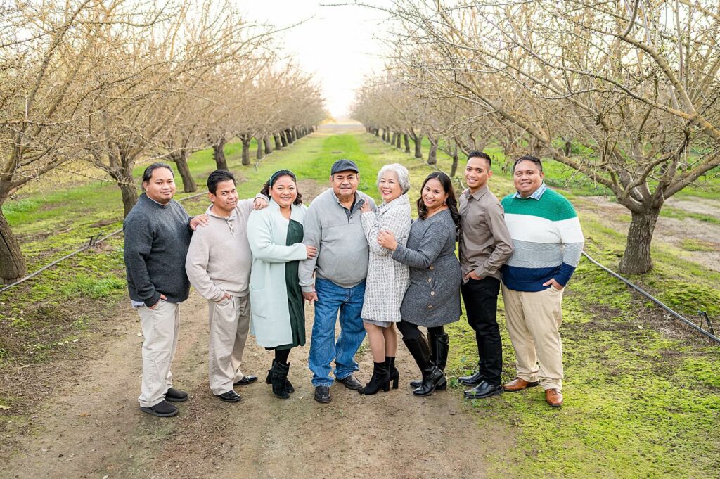 family hugging posing idea