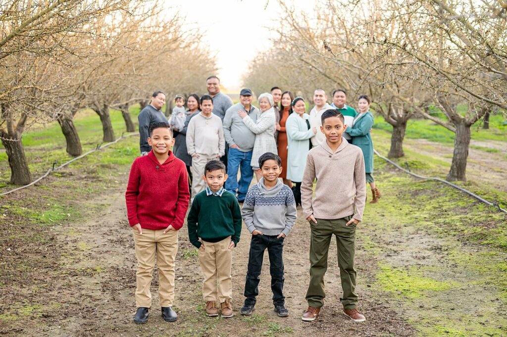 Posing idea for kids during extended family session