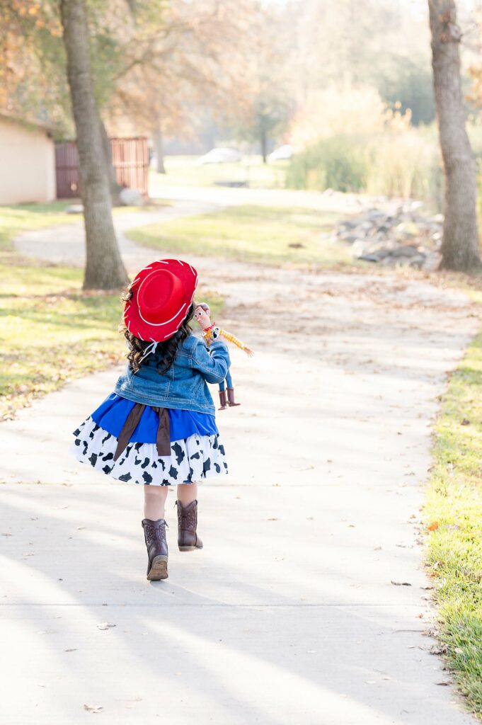 Little girl posing Woody