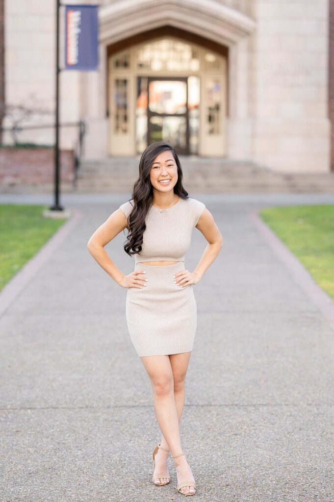 Senior girl standing pose idea