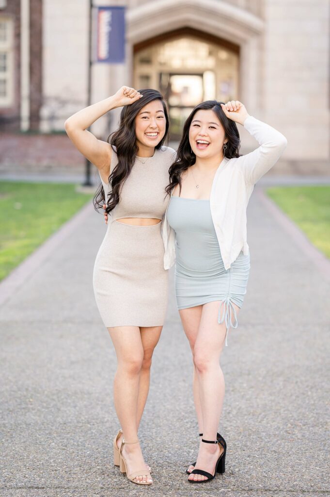 Alpha Phi Sorority sisters bear pose