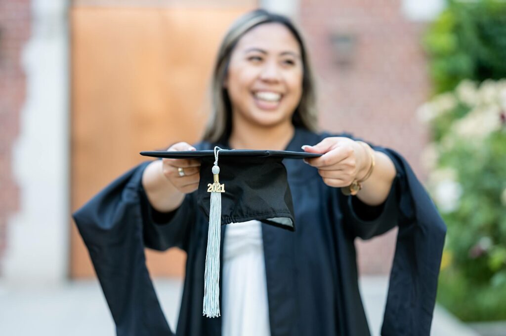 Cap and gown posing idea