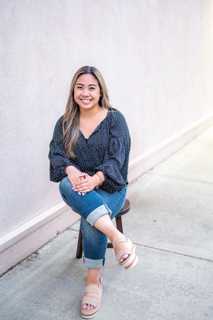 Female seated posing idea