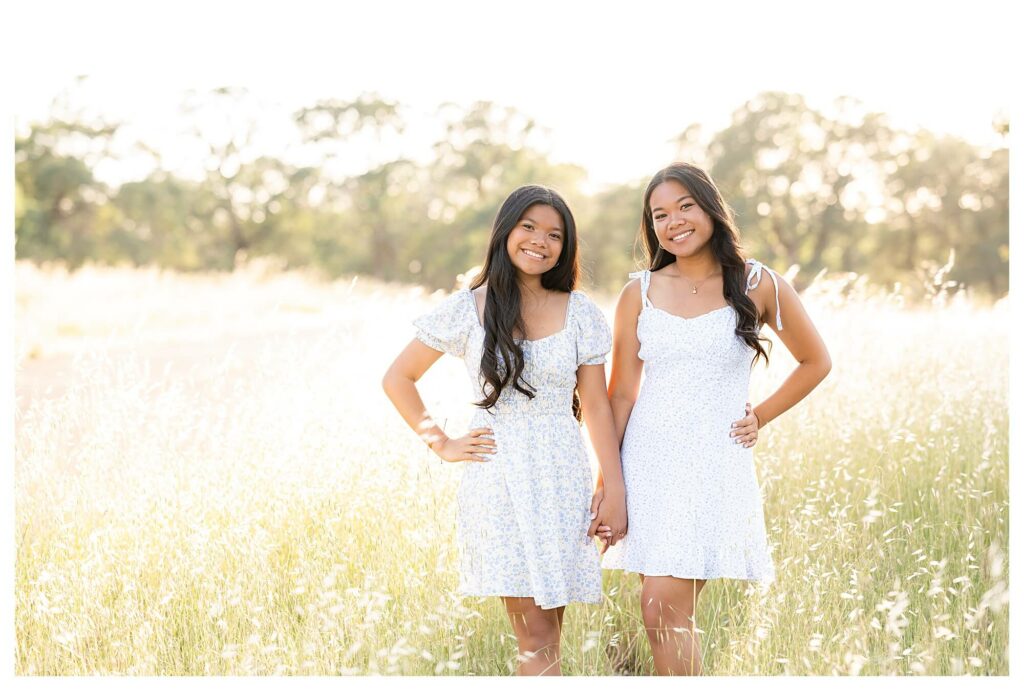 sisters standing posing idea