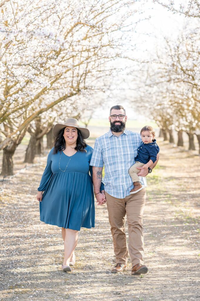 family walking during a photo session