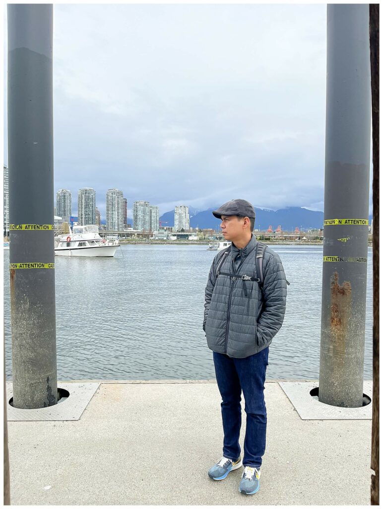 man at a Vancouver waterfront