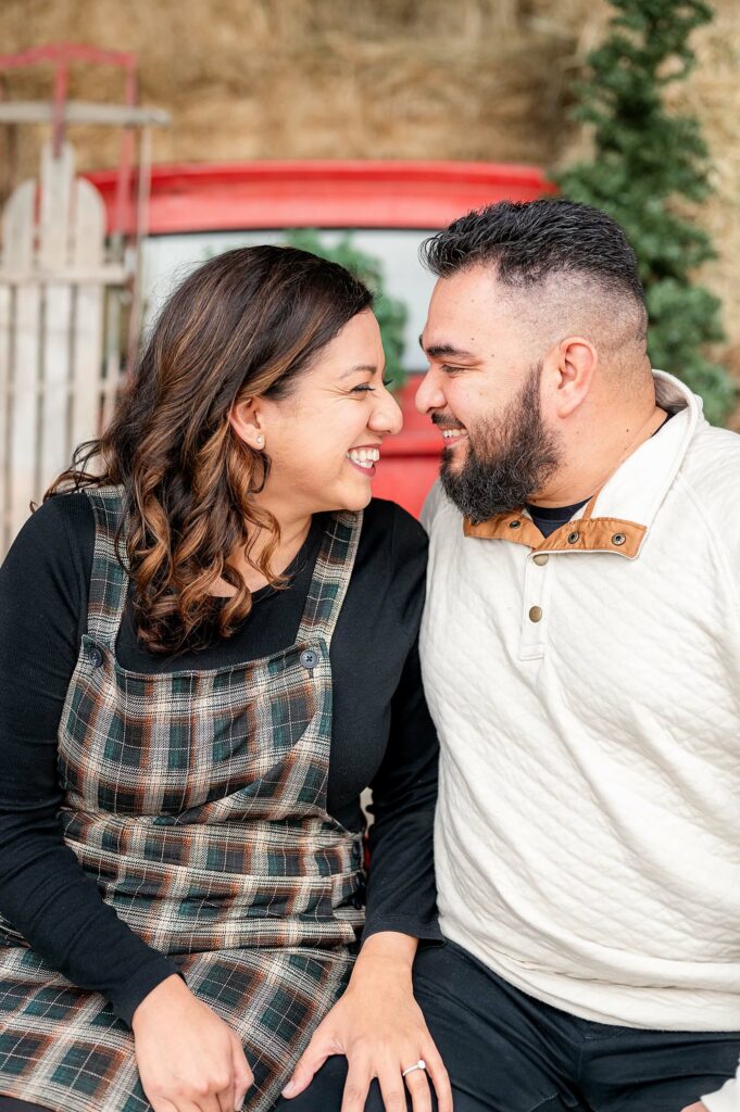 posing idea parents giggling at each other